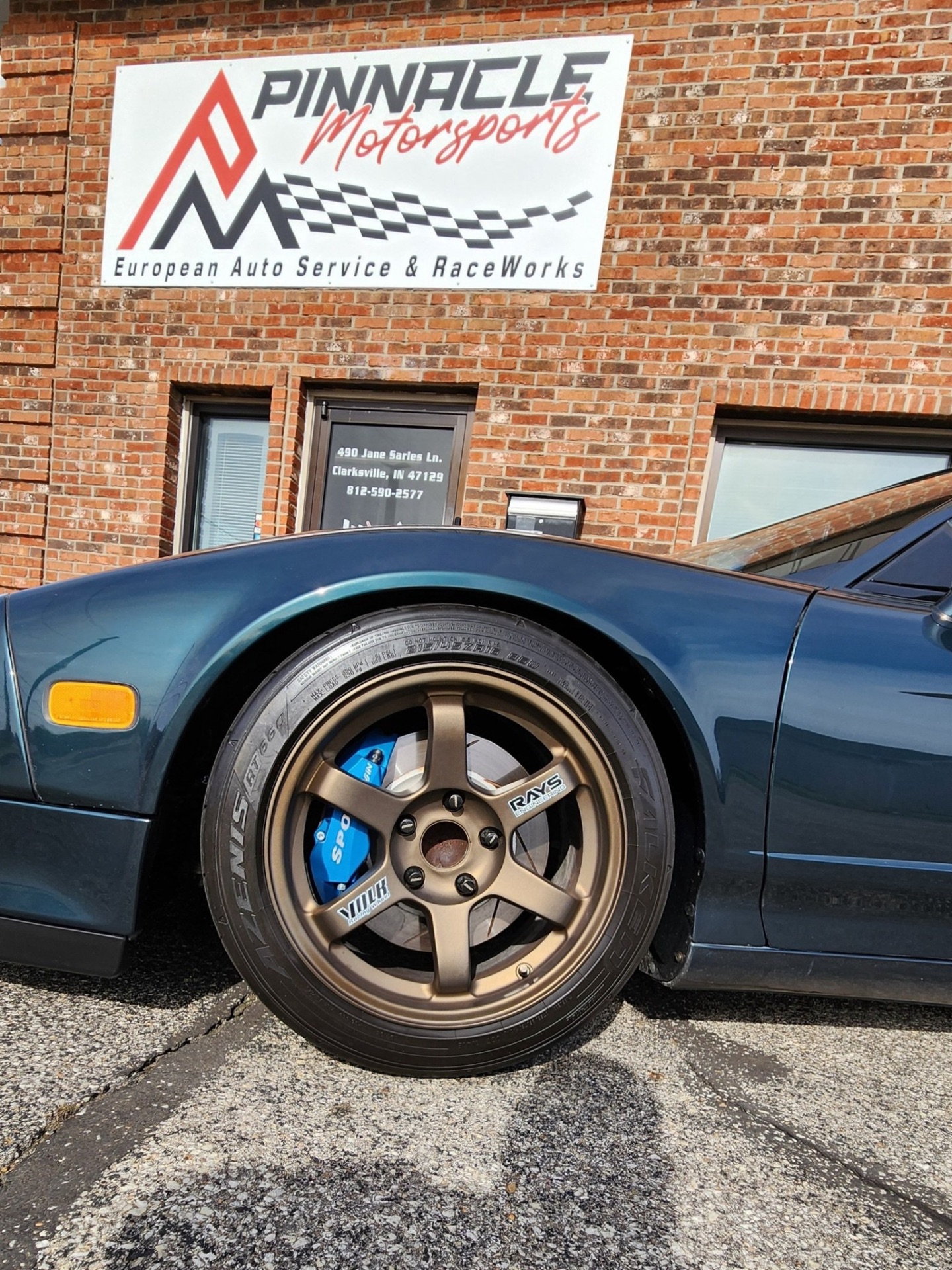 Acura NSX in the service bay