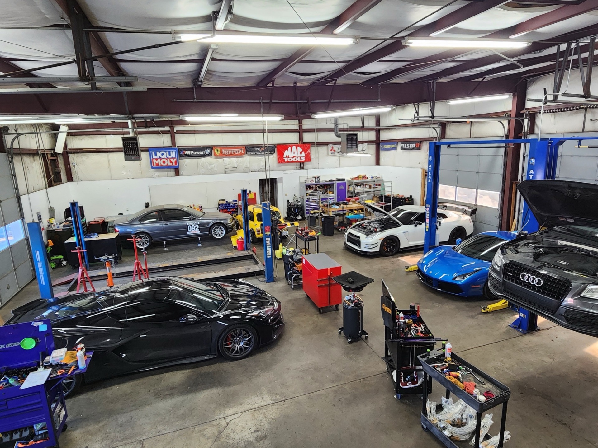 Inside the Pinnacle Motorsports workshop — ASE-certified auto repair in Clarksville IN